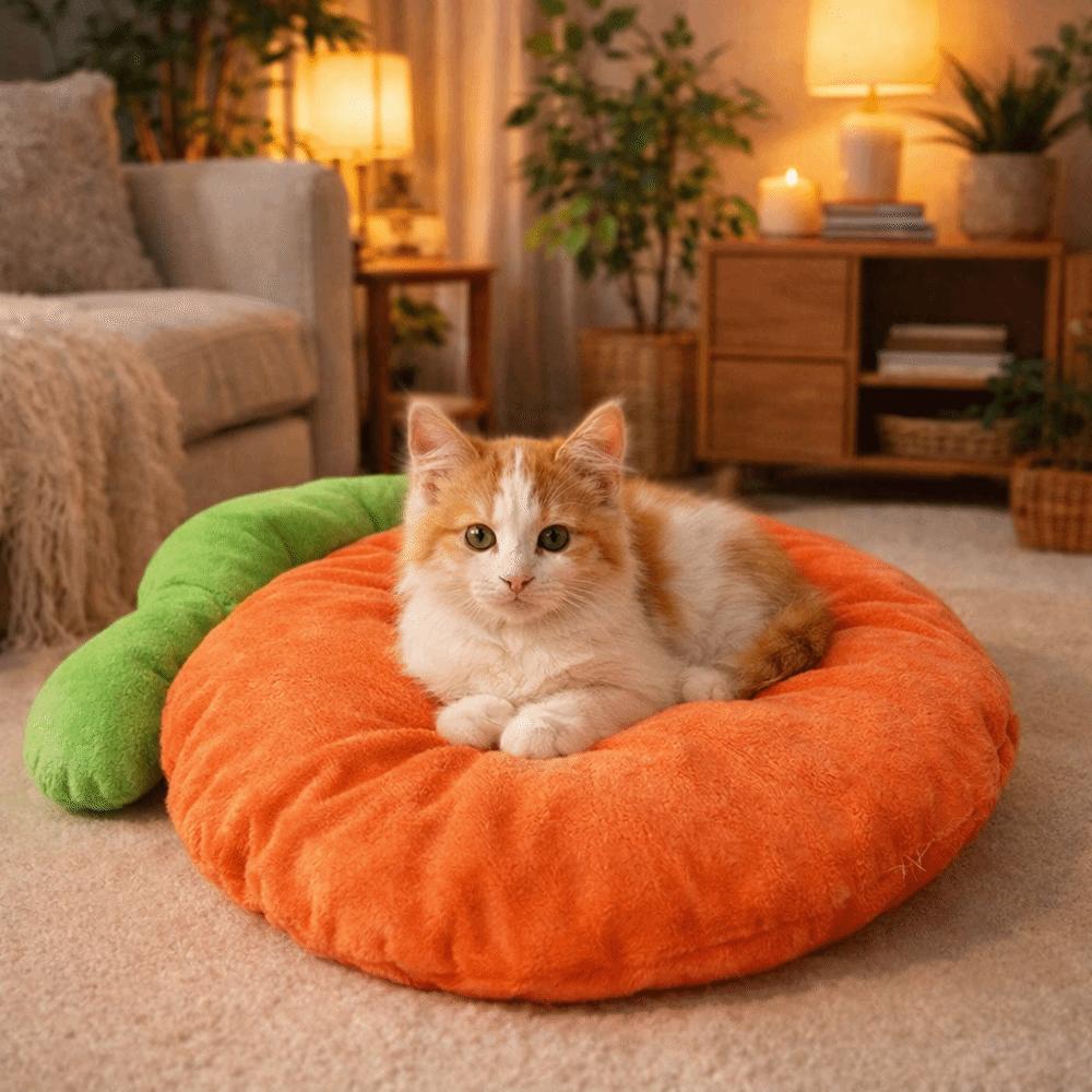 Breathable Carrot Shaped Rabbit Mat Cartoon Rabbit Nest Cute Kitty Sofa Bed  for Hamster Kitty