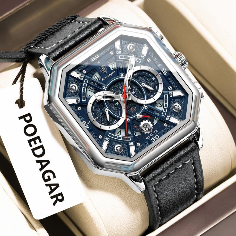 New Top Brand Multifunctional Belt Men's Watch New Luminous Waterproof Quartz Watch