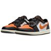 Jordan Air Jordan 1 Slip Resistant Abrasion Resistant Low Top Vintage Basketball Shoes Men's Black Orange DM1206-081