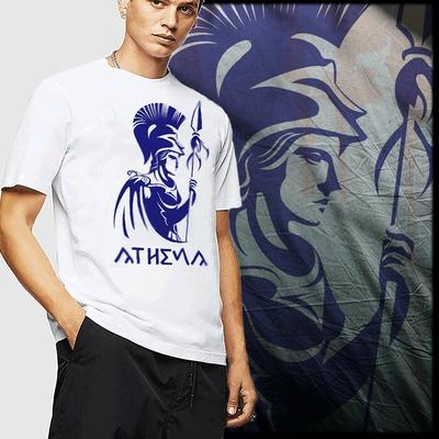 Athena T-Shirt Griechisch Römisch Spartanischer Krieger Spartacus Griechischer Gladiator XL Weiß