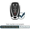 GFDesign 2 Pcs Silicone 5 Buttons Key Fob Cover Remote Case Keyless Protector Compatible with 2016- Chevrolet Chevy Malibu Camaro Cruze Equinox Sonic