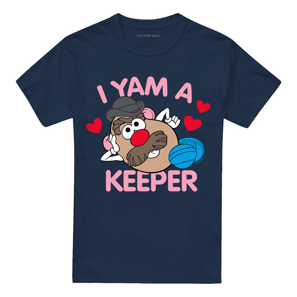 MR POTATO HEAD Yam a Keeper Adults T-Shirt S-5XL, Navy