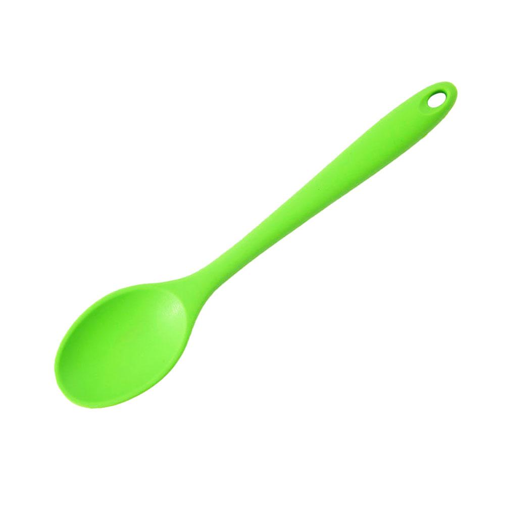 Silicone world Silicone Spoon Mixing Soup Spoons Kitchen Mixing Ladle Cooking Utensils Kitchenware Tool for Stirring and Serving