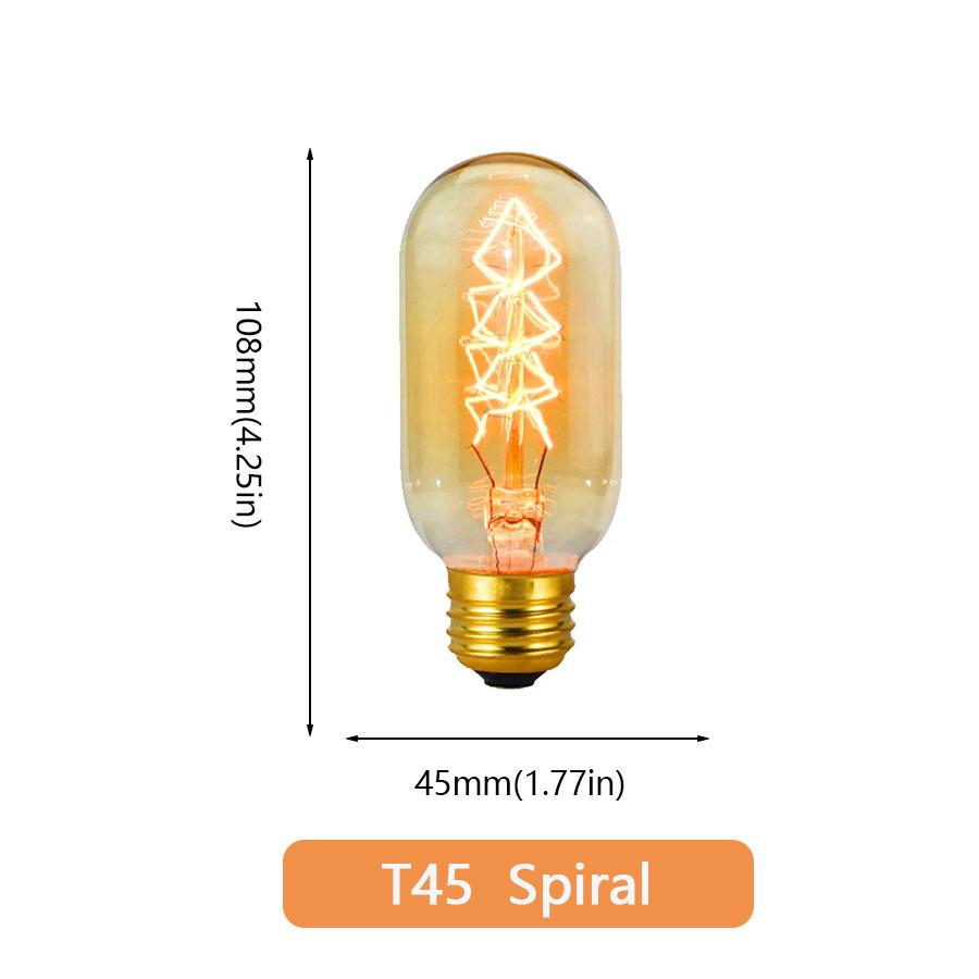 Reteo Edison Light Bulb 220V 110V E27/E26 A19 ST64 40W Vintage Filament Light Bulb Edison Lamp For Home Vintage Edison Lamp