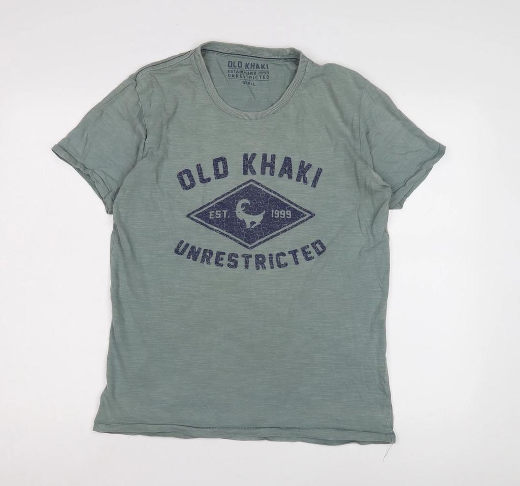 Old Khaki Herren Grünes Grafikprint T-Shirt, Größe S