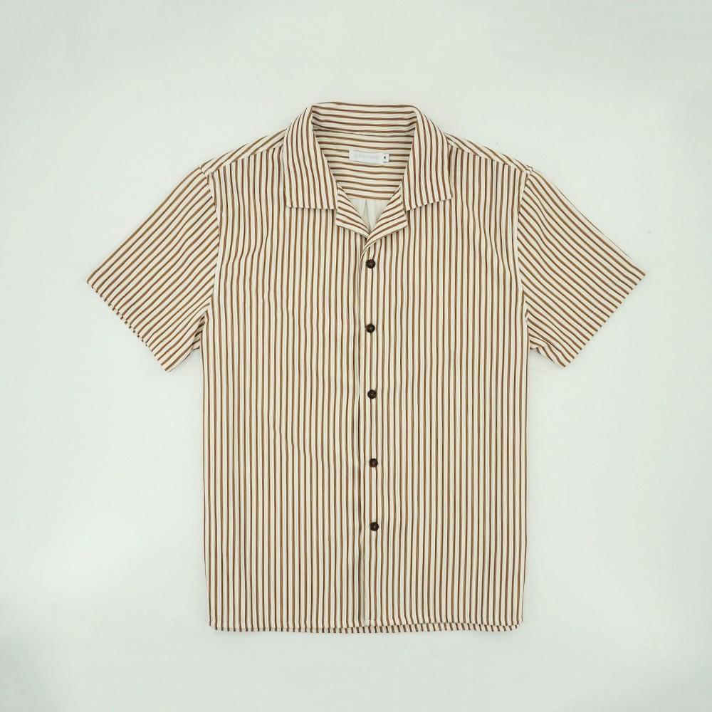 

Мужская рубашка поло в японском ретро-стиле - Эластичная, свободного кроя, с отложным воротником, с коротким рукавом для весны и осени. L