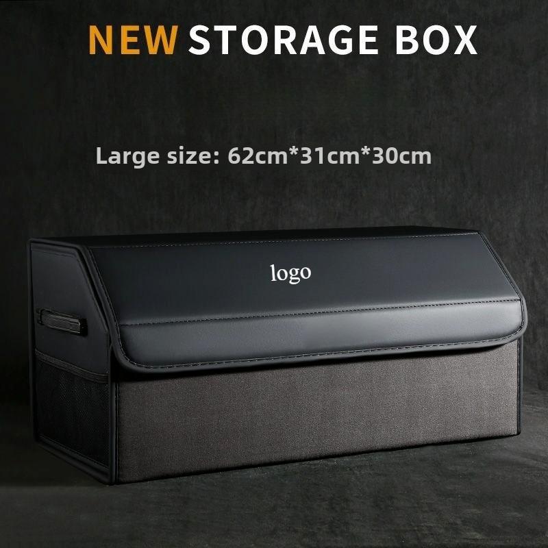 Car Large Capacity Storage Box Trunk Multifunctional Folding Leather Material Storage Box Suitable for Polestar 1 2 3 4