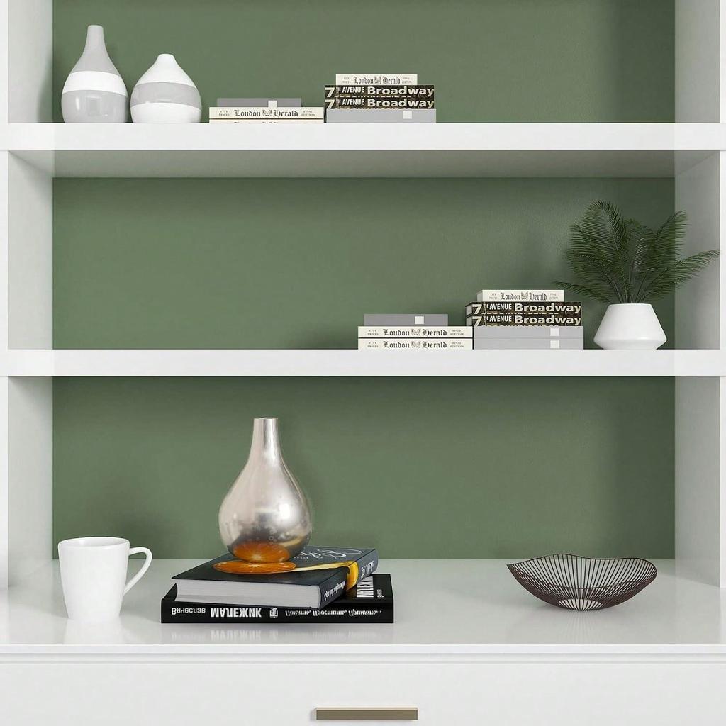 70/80 Width Self-adhesive Film Green Matt Thickened Sticker Furniture Kitchen for Cupboards Tables Wall DIY Renovation Wallpaper