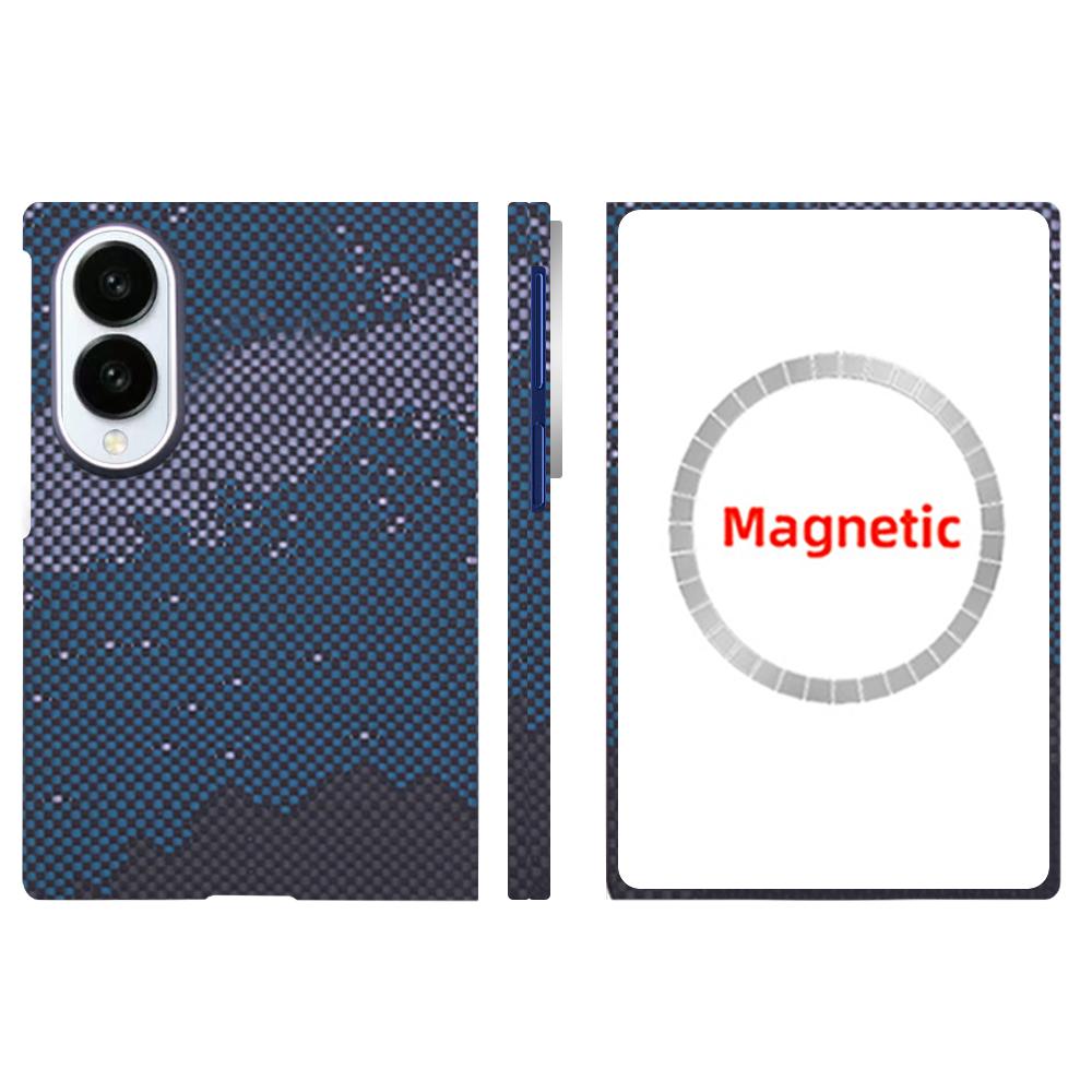 Per Samsung Galaxy Z Fold 8 Custodia in Fibra di Carbonio Aramidica Cover in Kevlar Ultra-Sottile Leggera Armatura Custodia Protettiva Resistente Robusta