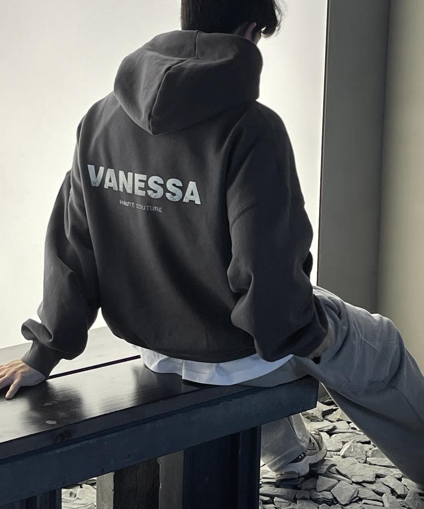 820G Vanessa Vintage Printed Hoodie_Charcoal