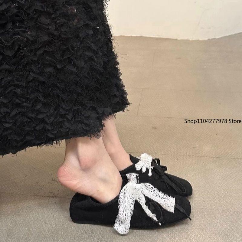 Fashion Bead Flats Casual Sneakers Woman Shoes Sport Loafers Summer 2025 New Trend Lace-Up Running Shoes Designer Comfort Zapatos Mujer