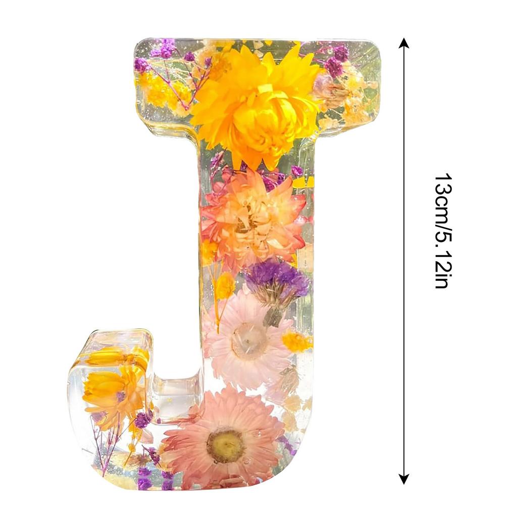 Creative Large Letter Floral Night Light 26 Letters A-Z Dry Flower Simulation Floral Letter Light Valentine's Day Gift