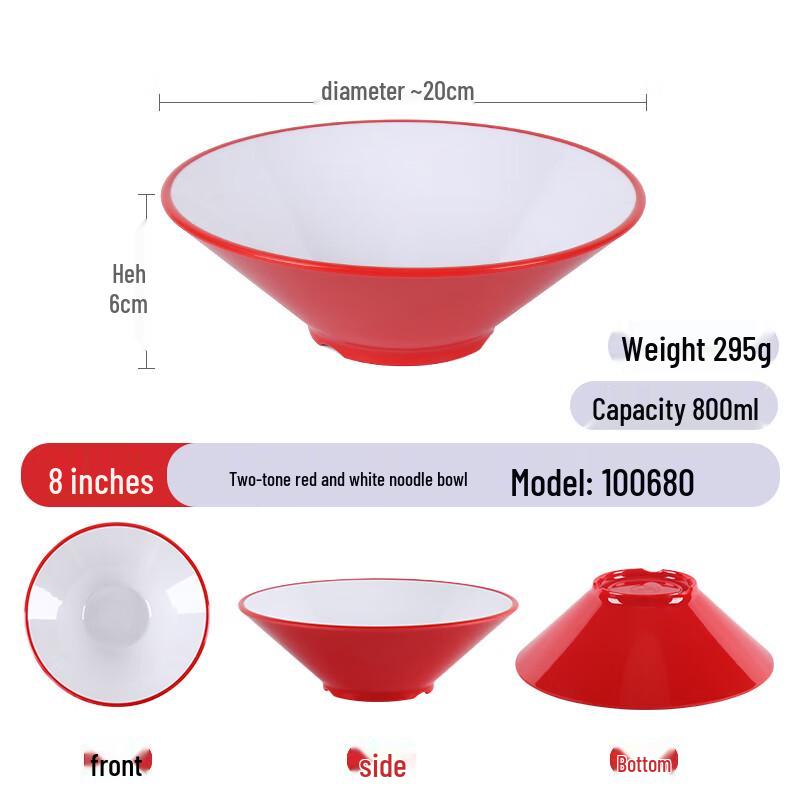 Zhebu A8 Melamine Douli Ramen Bowl