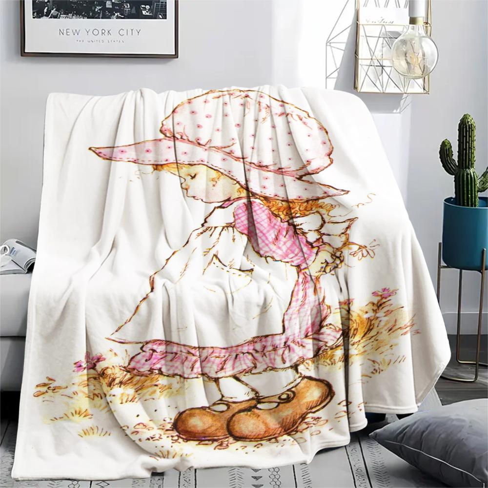 1 ks Flanelová deka se vzorem Sarah Kay, Vysoká kvalita, Pohodlná pro všechna roční období, Domácí dekorace, Teplo a pohodlí, Perfektní pro vánoční dárky144