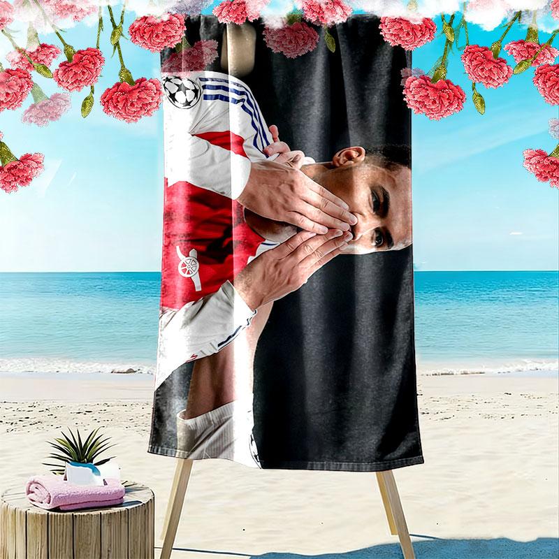 Gabriel Magalhaes Print Beach Towel, Large Soft Quick Dry Towel for Beach Camping Swimming