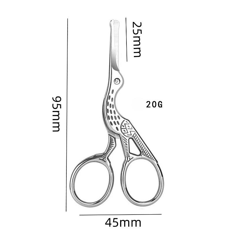Facial Hair Scissors Rounded Professional Stainless Steel Mustache Nose Hair Beard Eyebrows Eyelashes Trimming Clippers