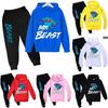 Trendiges Mr. Beast Cartoon Hoodie-Set für Jungen und Mädchen – bequem und stylisch