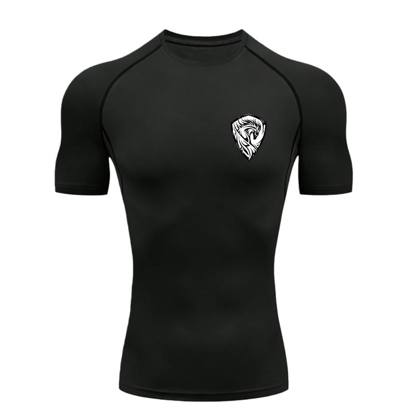 Horse Pattern  Men's Sports T-shirt Training Fitness Tops Quick Dry Short Sleeve T-Shirt Tees Workout T-Shirt Rashguard