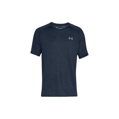Solid Color Logo Print Straight Cut Crew Neck Short Sleeve T-Shirt Men Tops Dark-Blue 1328190-408