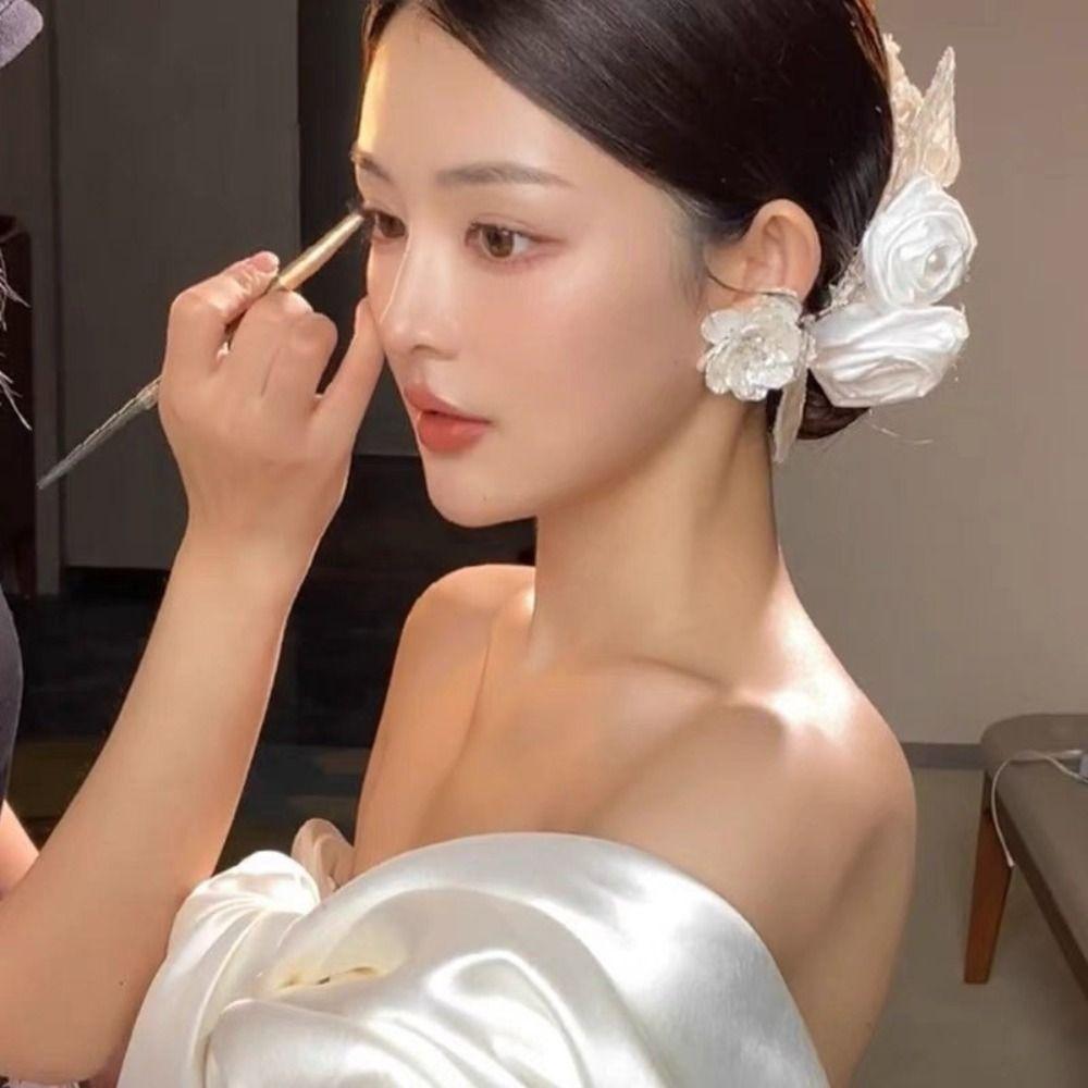 Luxury Bride Hair Clips Elegant Wedding Headwear Fashion Flower Bridal Hairpin Hair Accessories