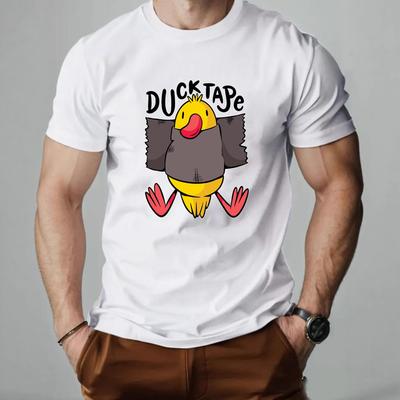 Funny T Shirt Duck Tape Print Cotton Tee Men Women Casual Tshirts Graphic Tees Top Summer Short Sleeve Harajuku Tops