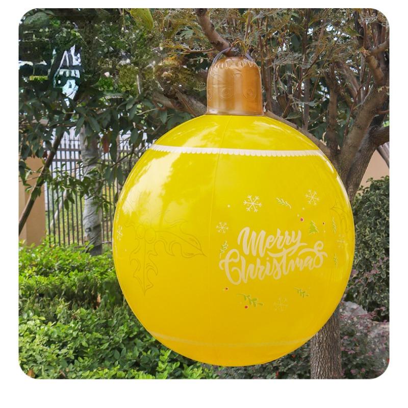 PVC Inflatable Christmas Ball Garden Decoration Lantern Ball Christmas Supplies Toy Atmosphere Ball