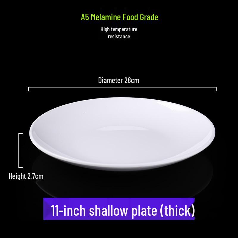 A5 Round Commercial Plastic Buffet and Fast Food Plate for Rice or Soup