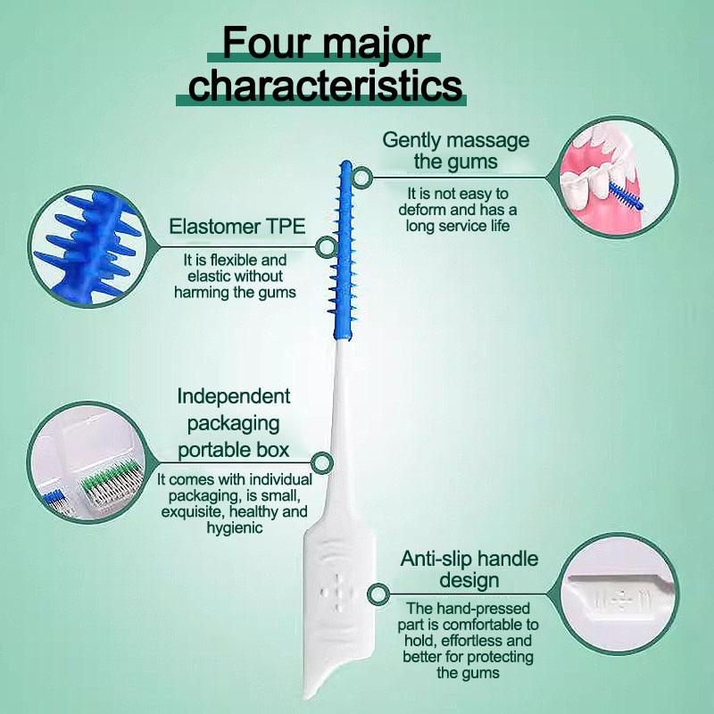150/200 Stück Zahnseide Wiederverwendbare Interdentalbürsten Zahnstocher Zahnseide Plastik-Zahnstocher mit Faden Zahnstocher YAX02