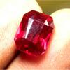 Natural Red Emerald Cut 8 Carat Ruby CERTIFIED Loose Gemstone Jwelery Making