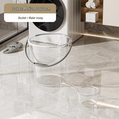 DM Transparent Portable Plastic Water Storage Bucket