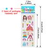 6-24pcs Costume Change Girl Bubble Stickers 3D Cartoon Creative Princess Self-adhesive Graffiti Stickers Student Reward Stickers