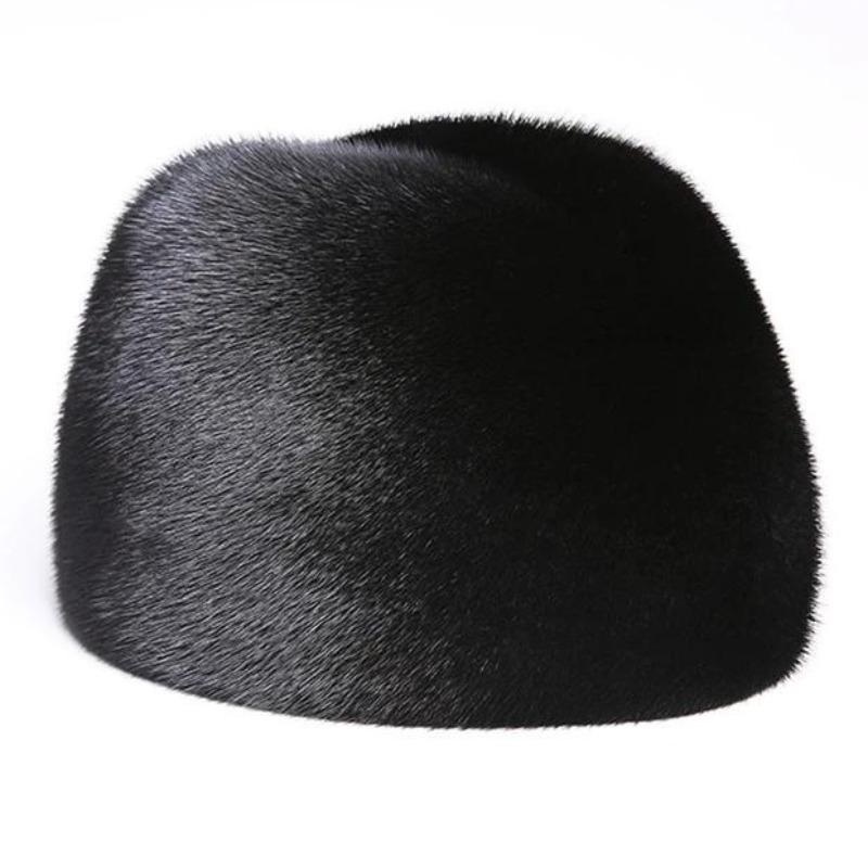 Rex Leather Hat Men Middle-aged and Elderly Winter Mink Hair Old Man Hat Warm Men Mink Whole Mink Father Fur Cotton Hat