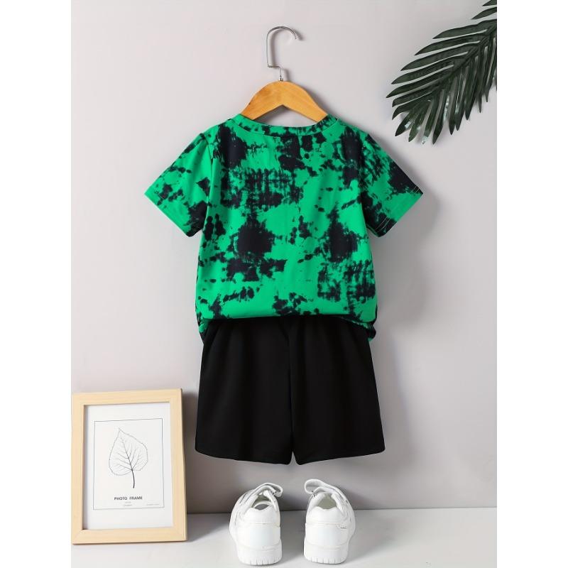 Boys Summer Graphic T-Shirt Duo Set | Breathable Printed Short Sleeve Tops and Shorts - Outdoor Fashion Boys