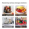 Home Kitchen Countertop Rotating Spice Rack Multi-Functional Oil Salt Sauce Vinegar Storage Organizer Round Storage