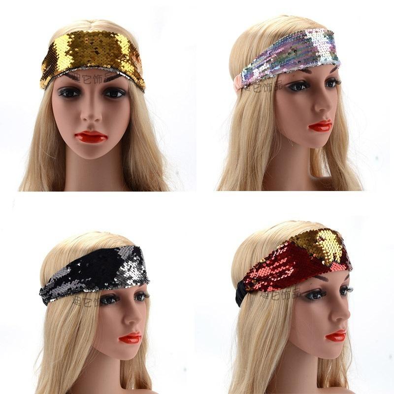 Sequin Hair Bands Headbands Double-sided Sequin Children Hairbands