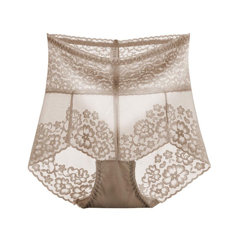 Women Slimming Underwear Knickers Briefs Seamless High Waist Transparent Lace Panties Sexy Briefs