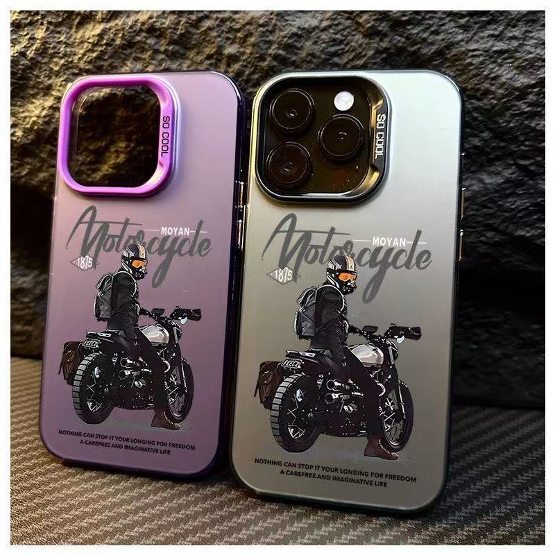 Rider Motorcycle Phone Case For Samsung Galaxy Note 20 S20 S21 S22 S23 S24 S25 Ultra Matte TPU Fashion Graphic Protective Cover
