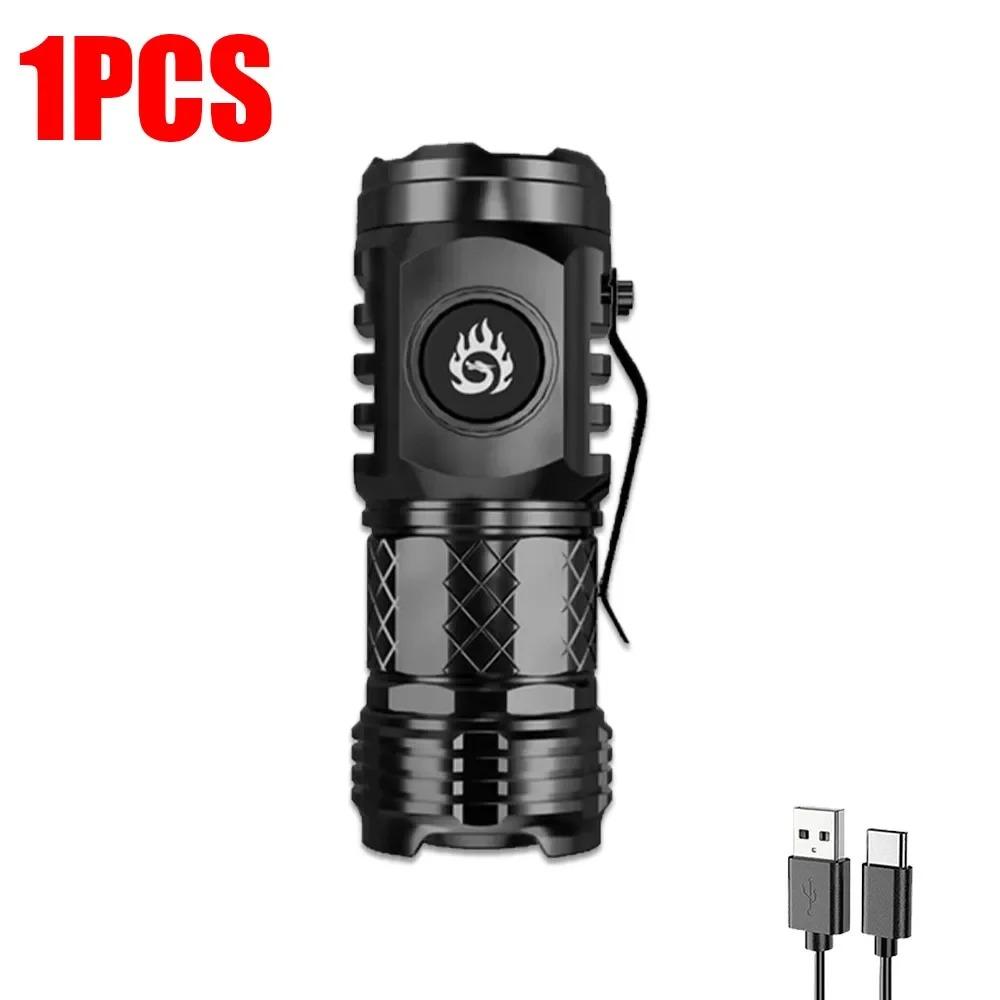 

5 шт., высокое качество, 3 * SST20, светодиодный фонарик 18350, супер яркий перезаряжаемый USB-светильник, водонепроницаемый с магнитом для пешего туризма, кемпинга 1PCS