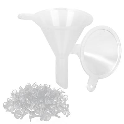 100pcs Small Clear Plastic Funnels Empty Bottle Filling Tools for Cosmetic Liquids Perfume
