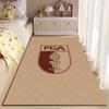 FCA Logo Brown Carpet Design Suitable As a Non-slip Mat for the Living Room or Bedroom Sofa