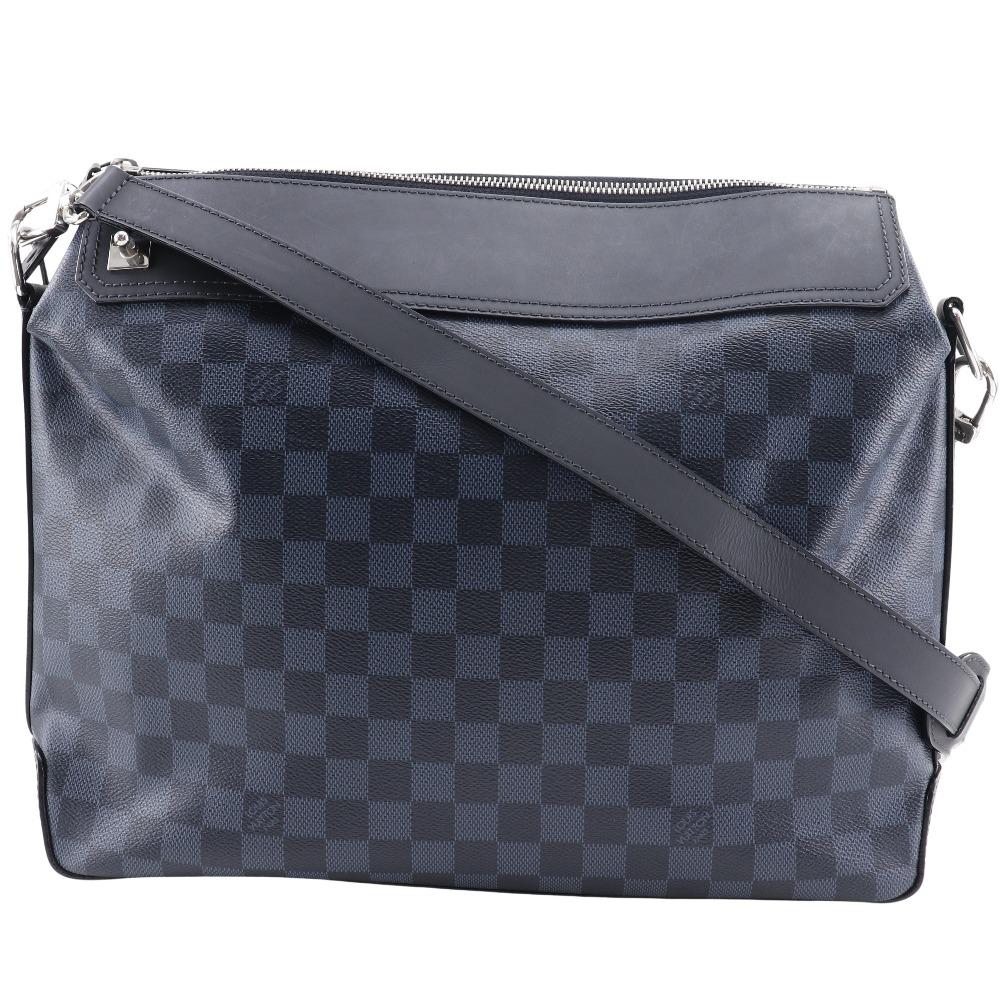 

LOUIS VUITTON Greenwich Shoulder Bag N41348 Messenger Black / navy/Damier Cobalt mens Used