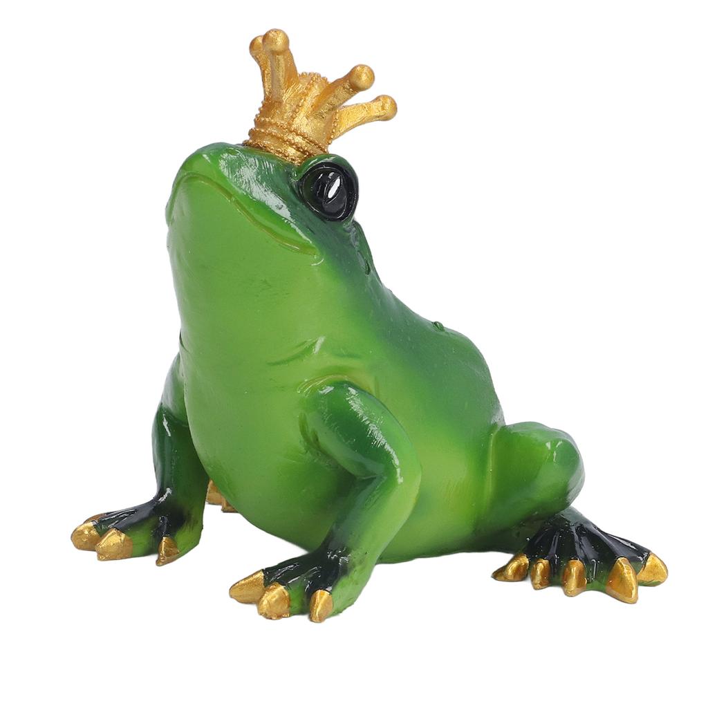 Scultura Figurina Rana Realistica Carina Statuetta in Resina Sintetica Ornamento da Scrivania per Cucina Camera da Letto