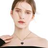Card Necklace Color Glazed Love Peach Heart Pendant Alloy Clavicle Chain