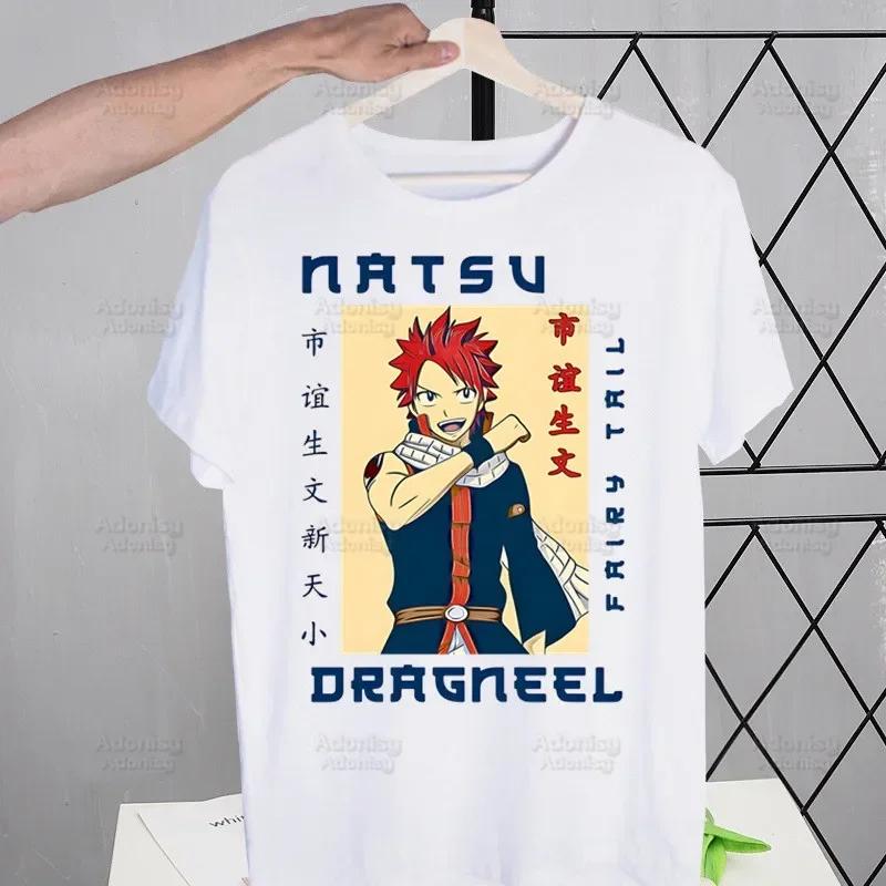 Anime Fairy Tail Kreslený Natsu Erza Gray Lucy Trička Léto Pánské/Dámské Hip Hopové Tričko Streetwear trička Krátký Rukáv Topy
