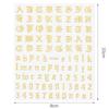 3D Adhesive-Backed Letter Manicure Decorative Sticker Fluorescent Yellow-Green Self-Adhesive Plastic Self-Adhesive Nail Sticker Nude