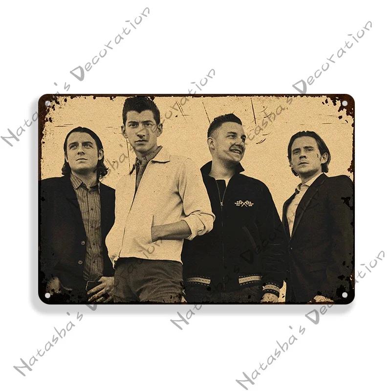 Indie Rock Sign Rock Band Wall Sign Arctic Monkeys Metal Signs Music Metal Sign Rusty Vintage Poster Home Club Pub Bar Decor