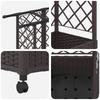 Raised Garden Bed with Trellis and Roof Brown 124 X 40 X 142 Cm PP