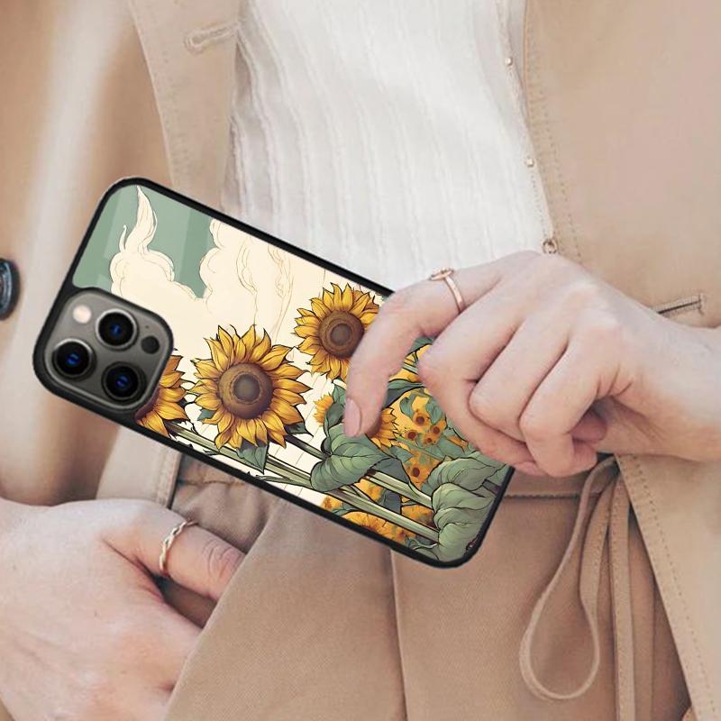 

Beautiful Yellow Sunflower Magnetic Phone Case For APPLE iPhone 17 Air 16 14 13 12 Pro Max 15 Plus Wireless Charge MagSafe Cover iPhone 13mini