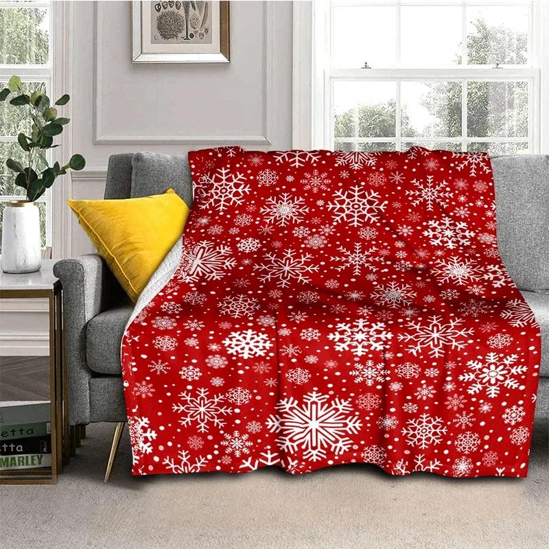 Christmas Printed Flannel Throw Blankets, Soft, Warm, Living Room, Bedroom, Bed, Sofa, Couch Gifts, Dropshipping