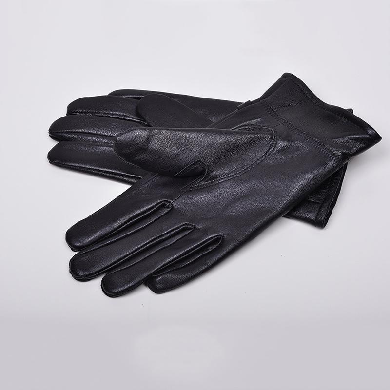Winter Ladies Fashion Sheepskin Gloves Black Warm Authentic Leather Gloves Driving Motorcycle Dress Sports Work Leather Gloves